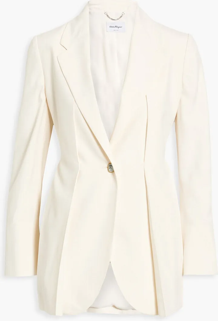 Silk-crepe blazer