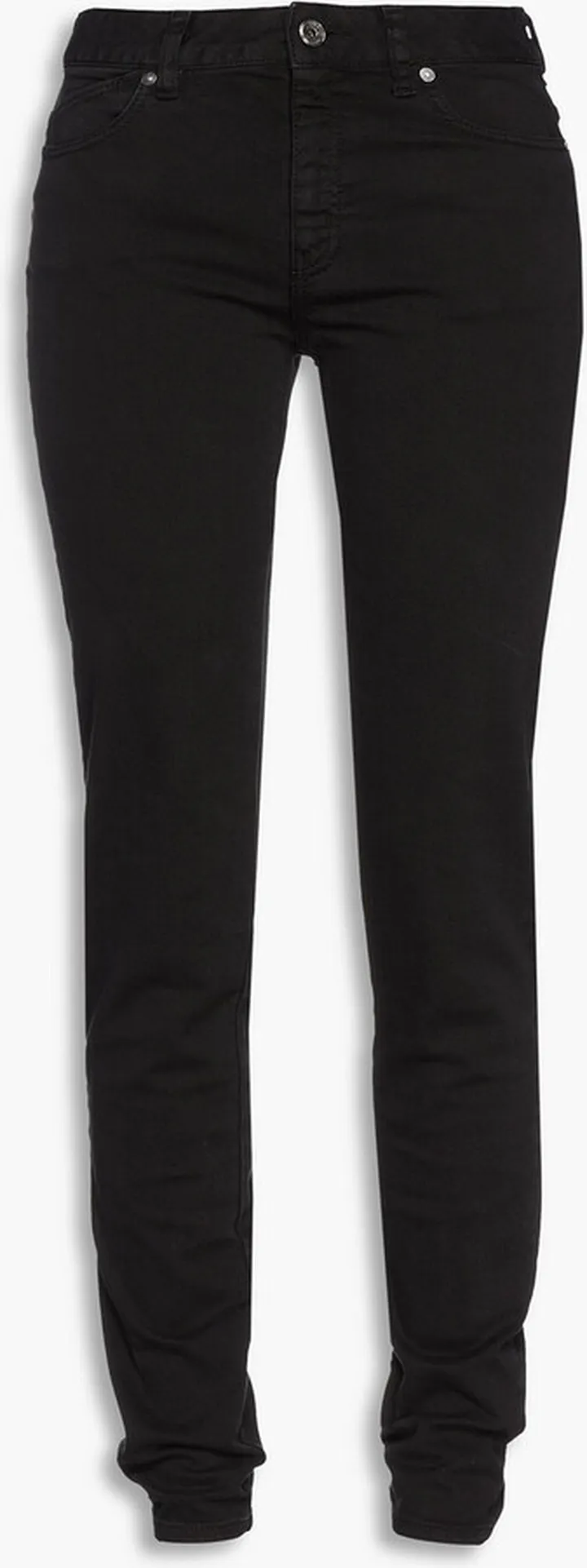 Embroidered mid-rise skinny jeans