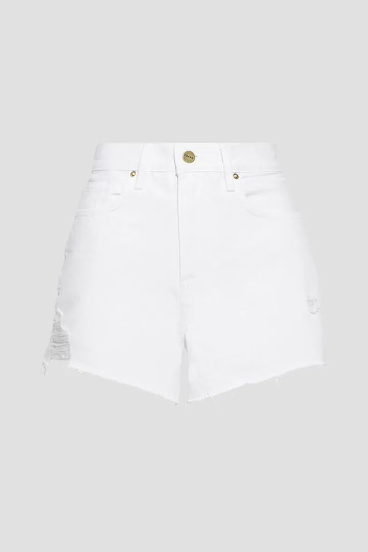 Le Brigette distressed denim shorts