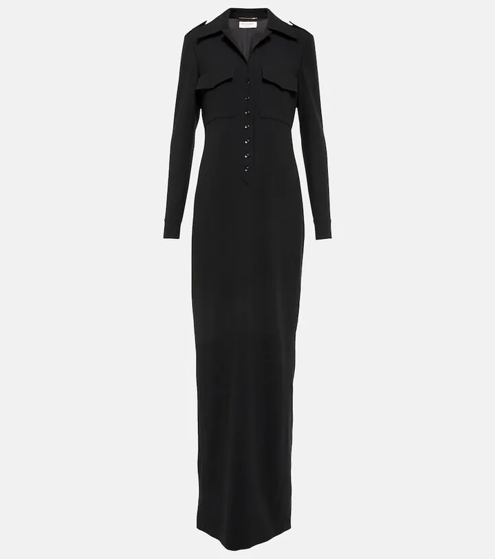 Wool polo maxi dress
