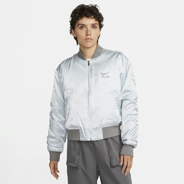 Nike Women's Air Bomber Jacket in Grey