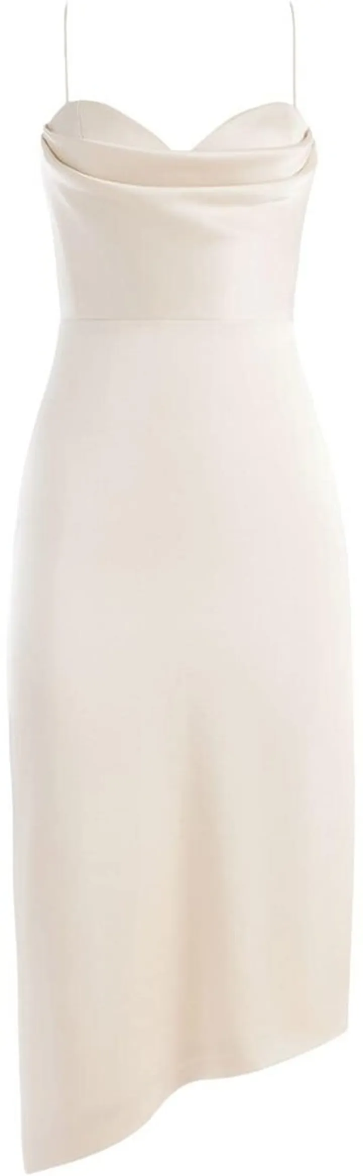 Kiyoko double-cowl midi dress