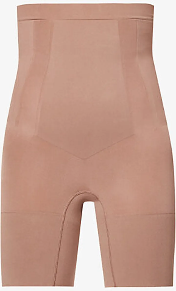 Womens Cafe AU Lait Oncore High-waist id-thigh Stretch-woven Shorts