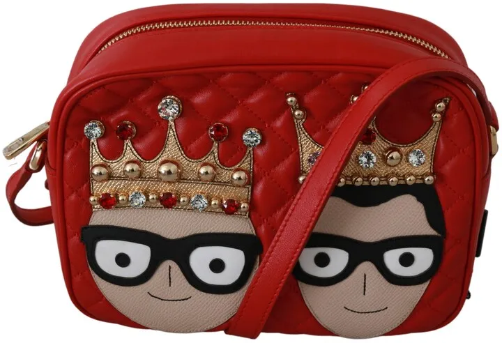 Dolce & Gabbana Crown Men Patch Crossbody Borse GLAM Leather Women's BAg