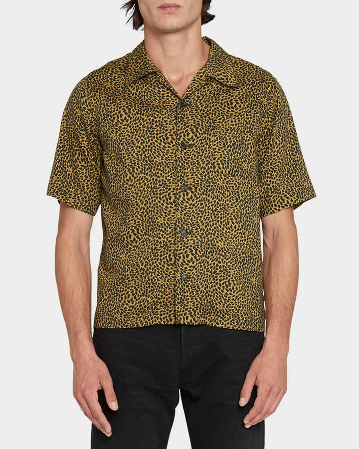 Men's Leopard Sport Shirt