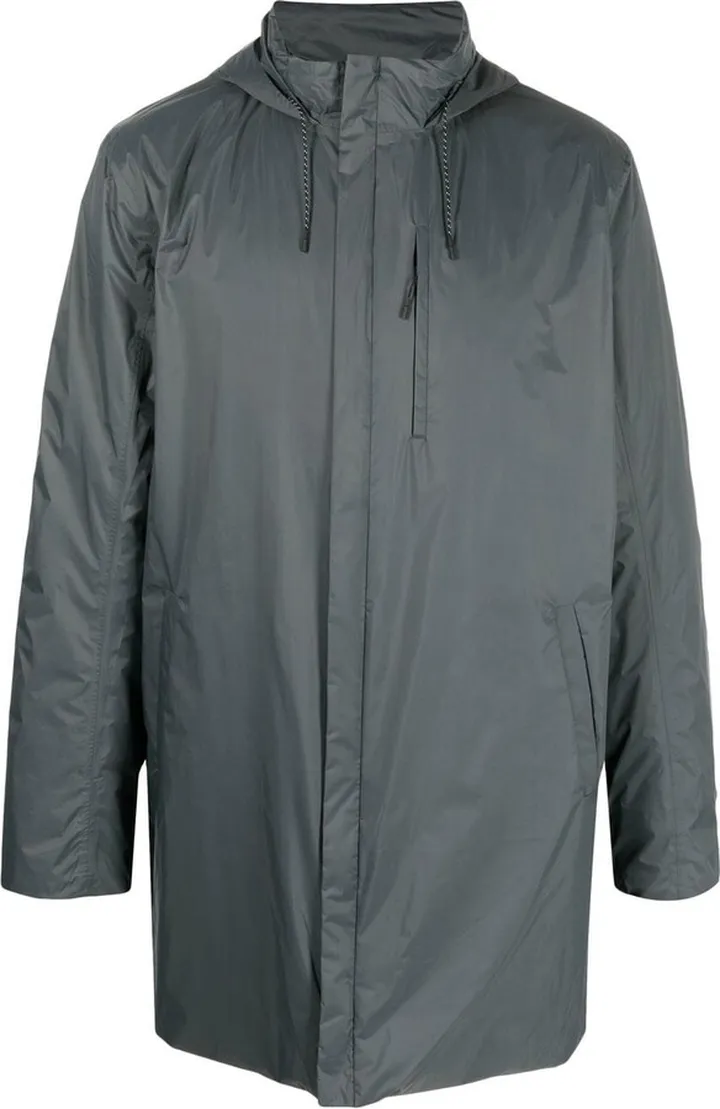 Zip-Up Hooded Raincoat