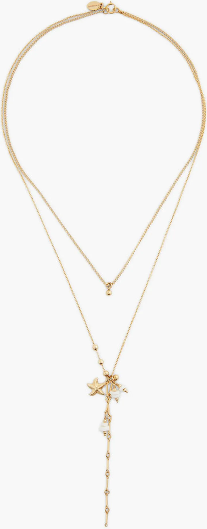 Seastar gold-tone bead necklace