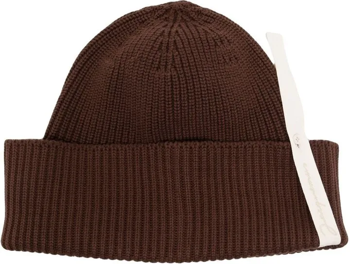 Ribbed-Knit Beanie Hat