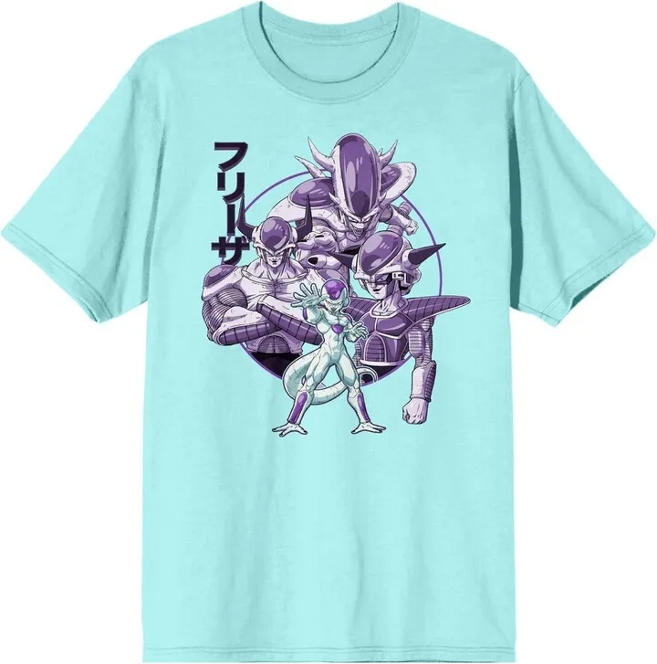 Dragon Ball Z Anime Cartoon Characters Mens Blue Graphic Tee Shirt-M