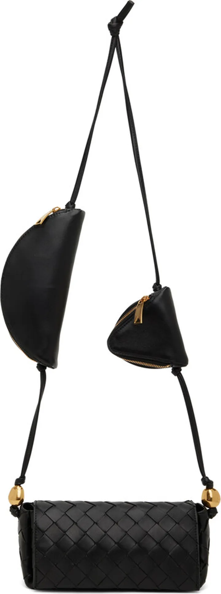 Bottega Veneta Black Pouch On Strap Shoulder Bag