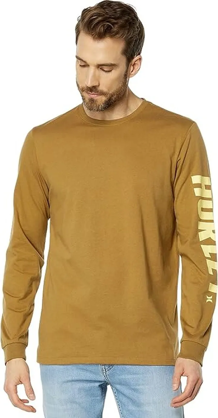 Hurley Explore Fastlane Long Sleeve Tee (Golden Doodle) Men's Clothing