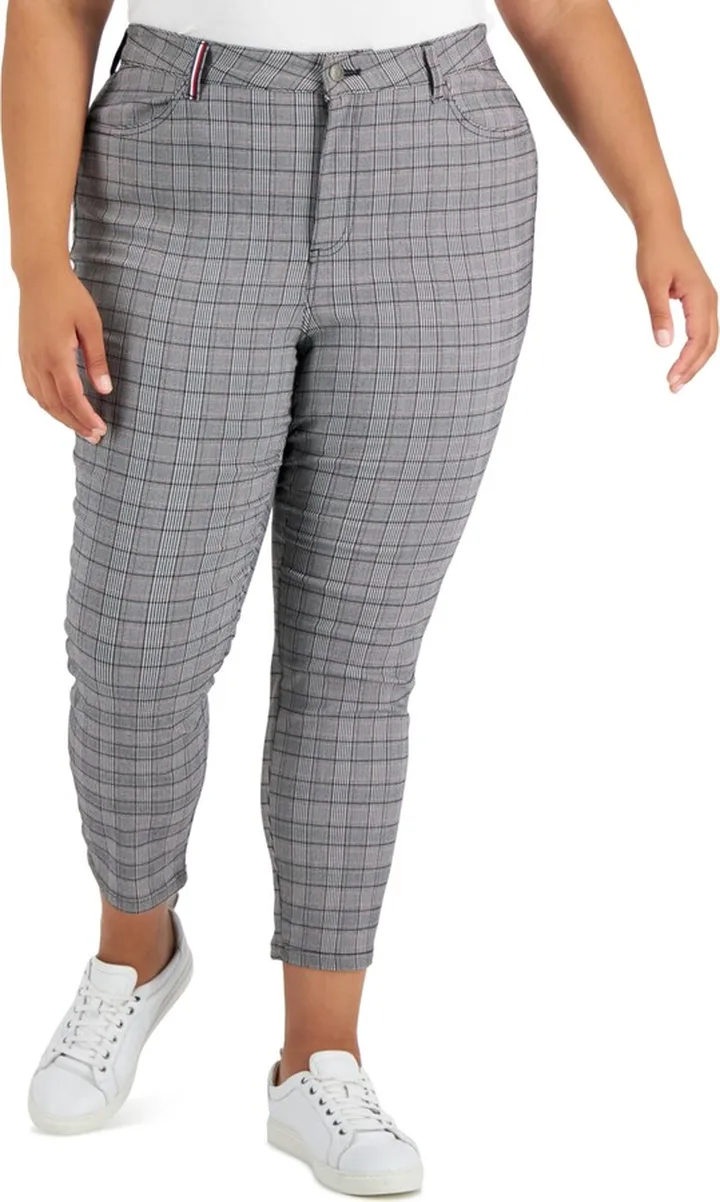 Tommy Hilfiger Plus Size Glen Plaid Skinny Pants