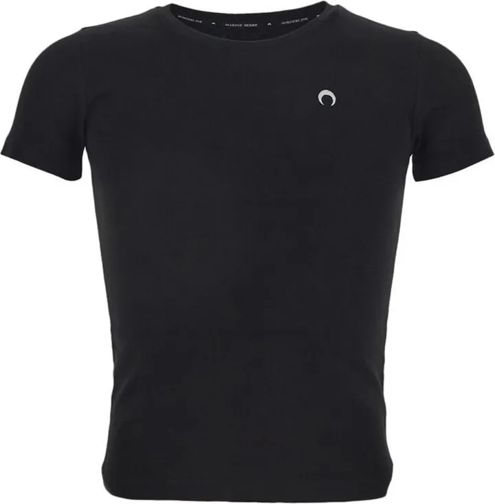 Marine Serre Logo Embroidered Crewneck T-Shirt