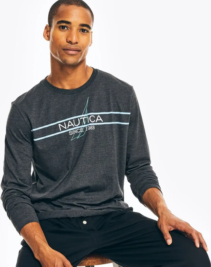 Graphic Long-Sleeve Sleep T-Shirt