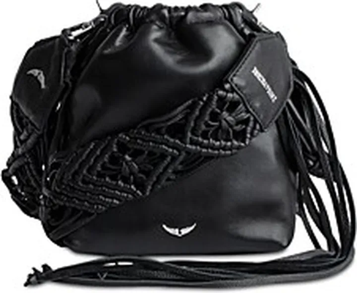 Zadig & Voltaire Rock Go Leather Bag with Macrame Strap
