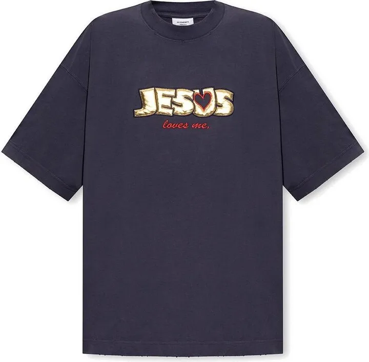 Vetements Graphic Logo Printed Crewneck T-Shirt