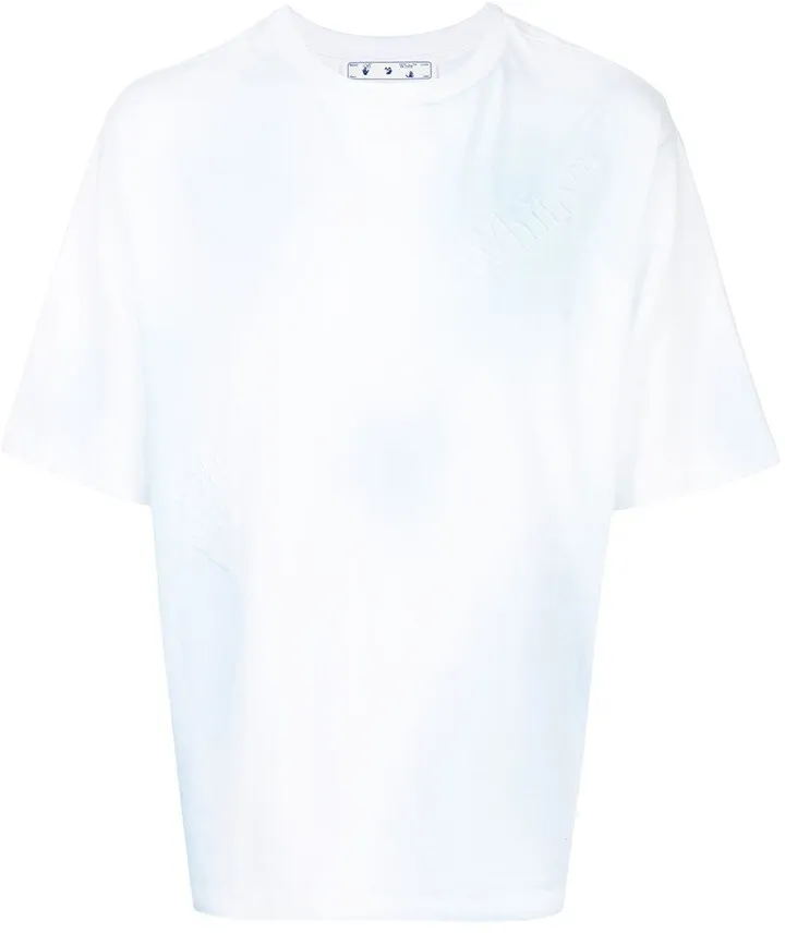 debossed-logo tie-dye cotton T-shirt