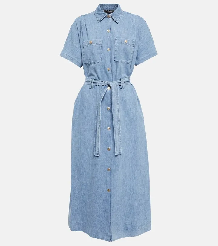 Drew denim shirt dress