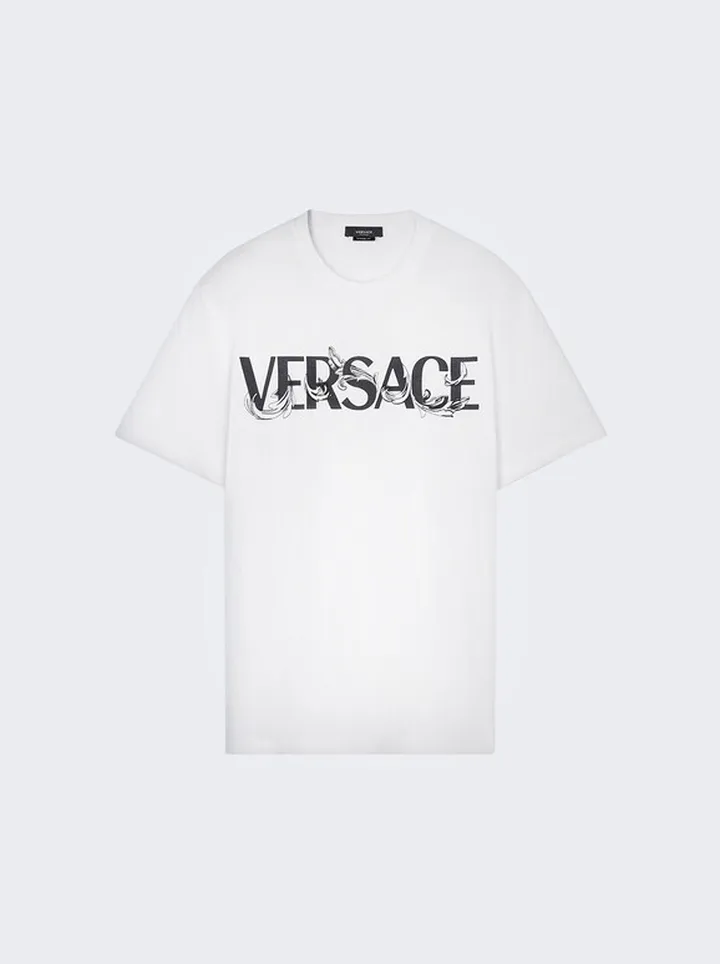 Barocco Silhouette Logo T-shirt White