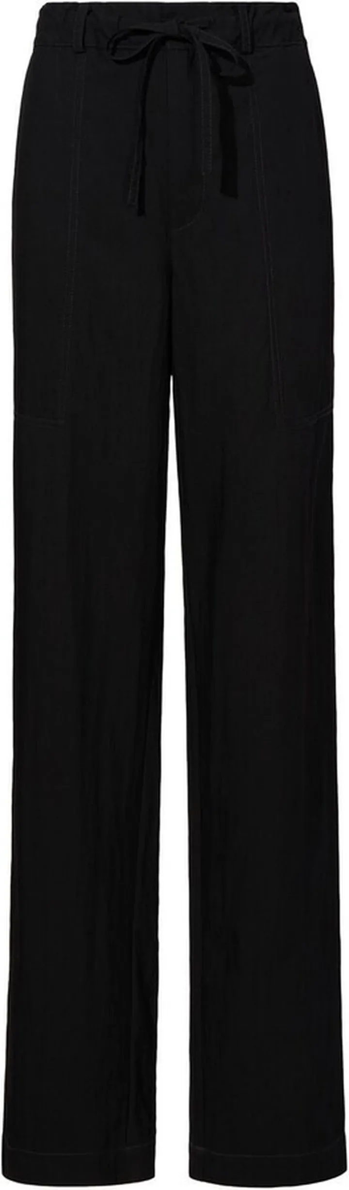 Drawstring Straight-Leg Trousers