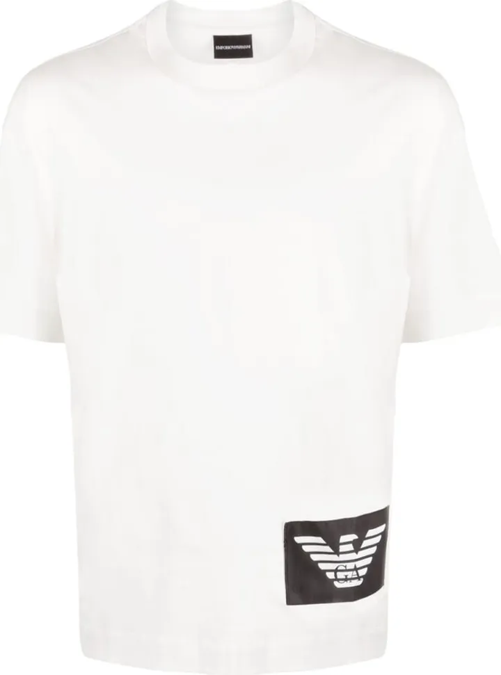 logo-patch cotton T-shirt