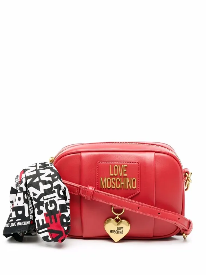 Logo-Plaque Faux-Leather Shoulder Bag