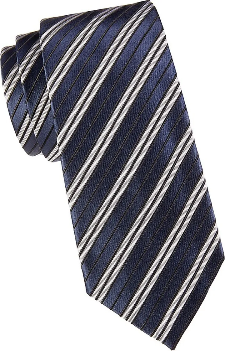 Striped Silk & Cotton-Blend Tie