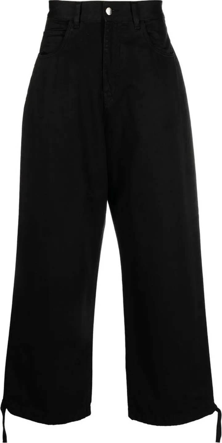 Logo-Print Wide-Leg Jeans