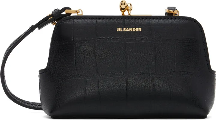 Jil Sander Black Micro Goji Bag