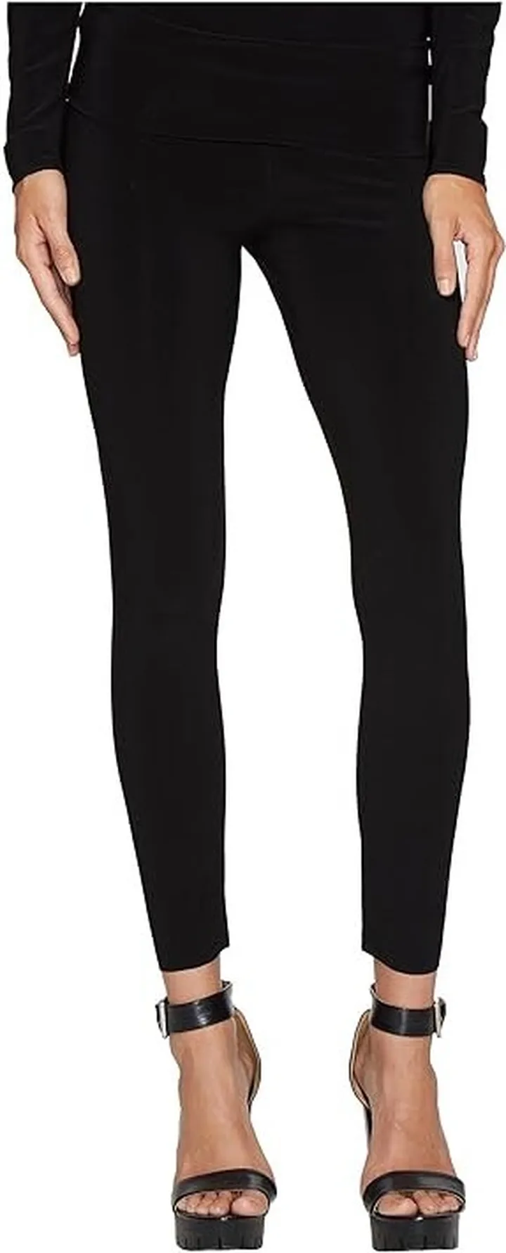 Norma Kamali Cropped Leggings (Black) Women's Casual Pants