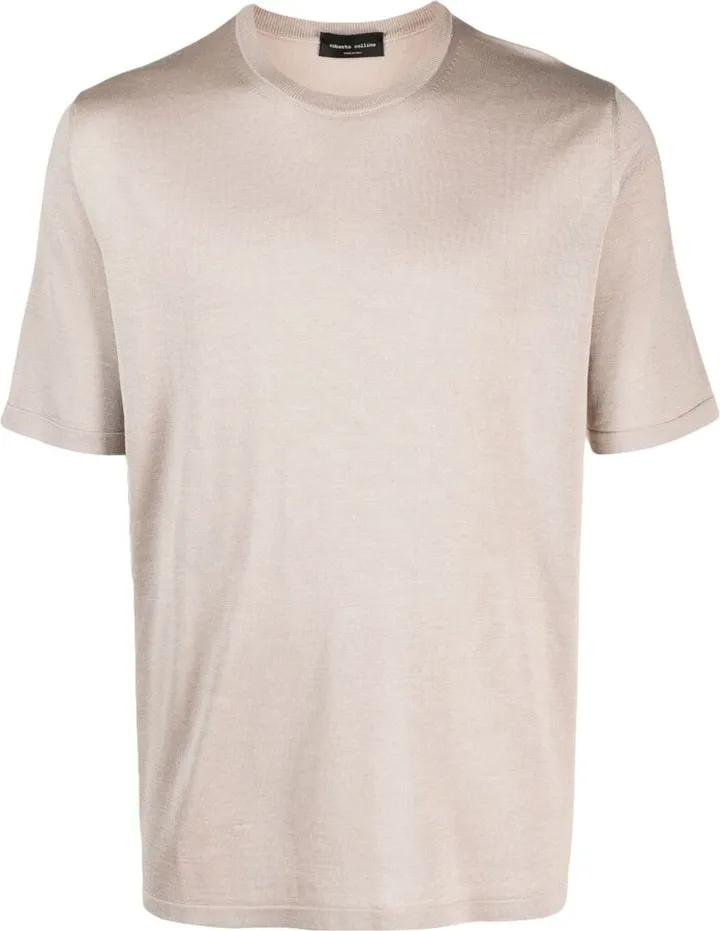 short-sleeve silk T-shirt