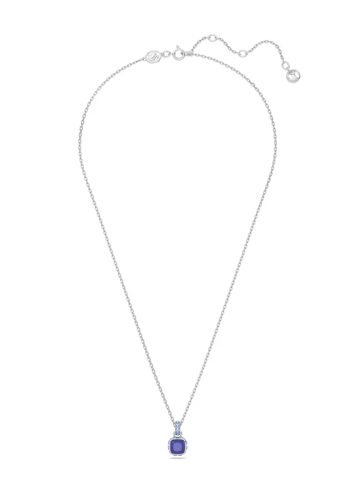 September Birthstone Pendant Rhodium Plated Necklace