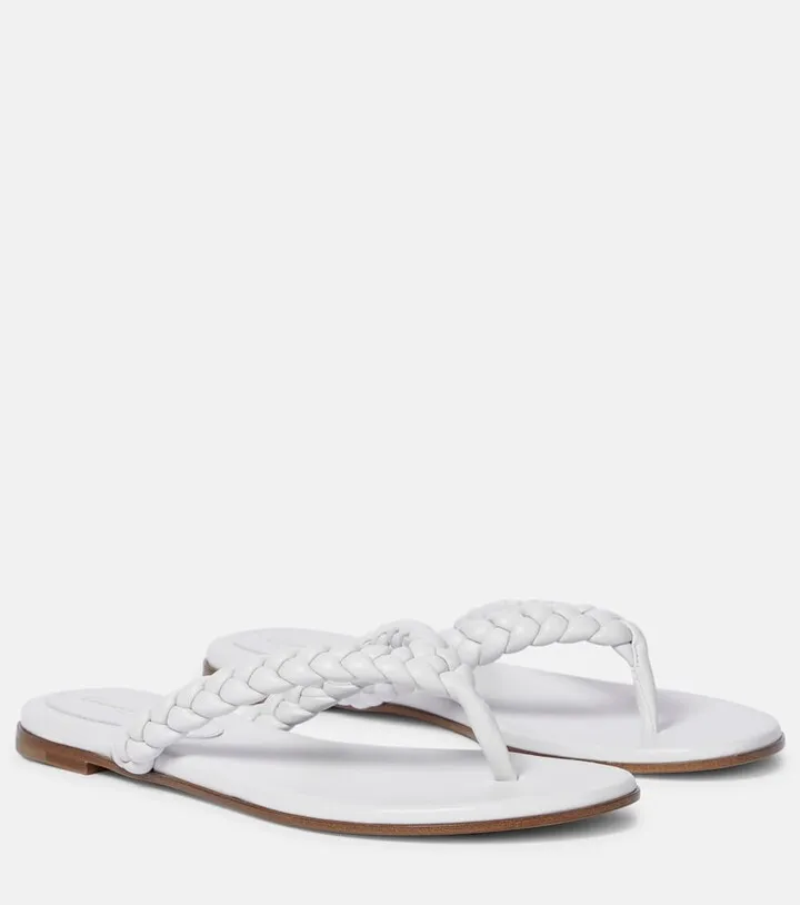 Tropea leather thong sandals