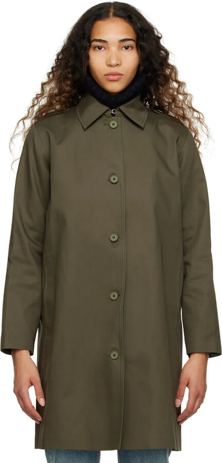 A.P.C. Khaki Justine Coat