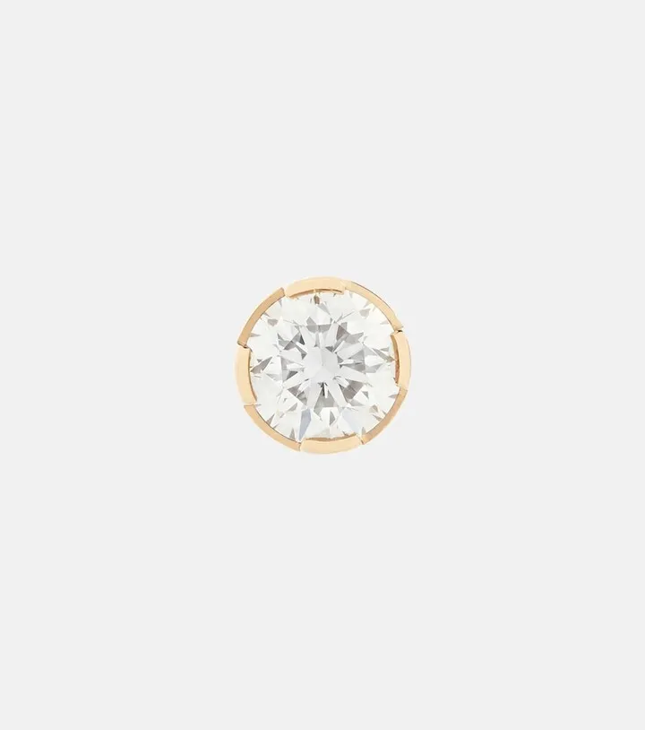 Diamant 18kt gold single earring with diamond