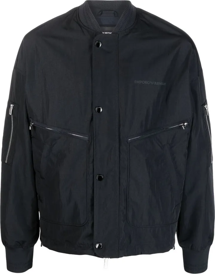 Logo-Detail Bomber Jacket