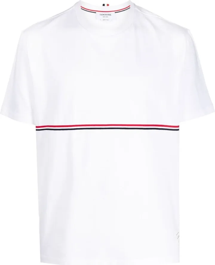 RWB-stripe crew-neck T-shirt