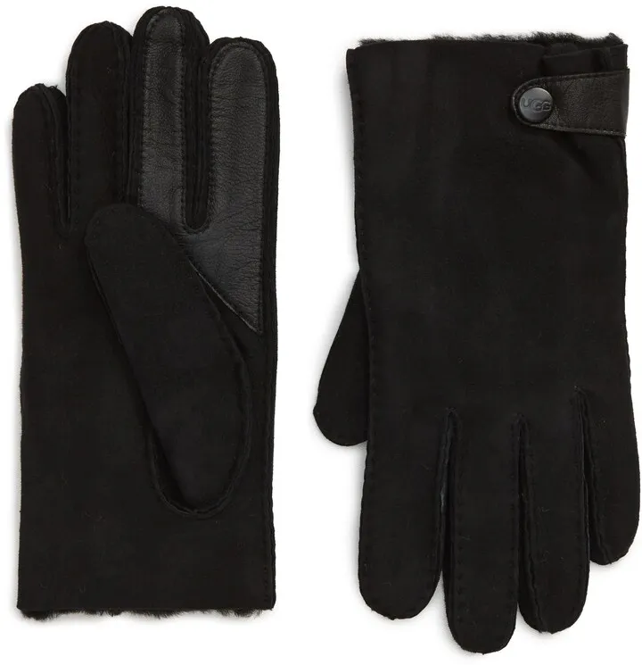 Genuine Shearling Lined Leather Tech Gloves