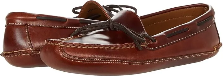 L.L.Bean Leather Double-Sole Slipper Leather Lined (Brown) Men's Shoes