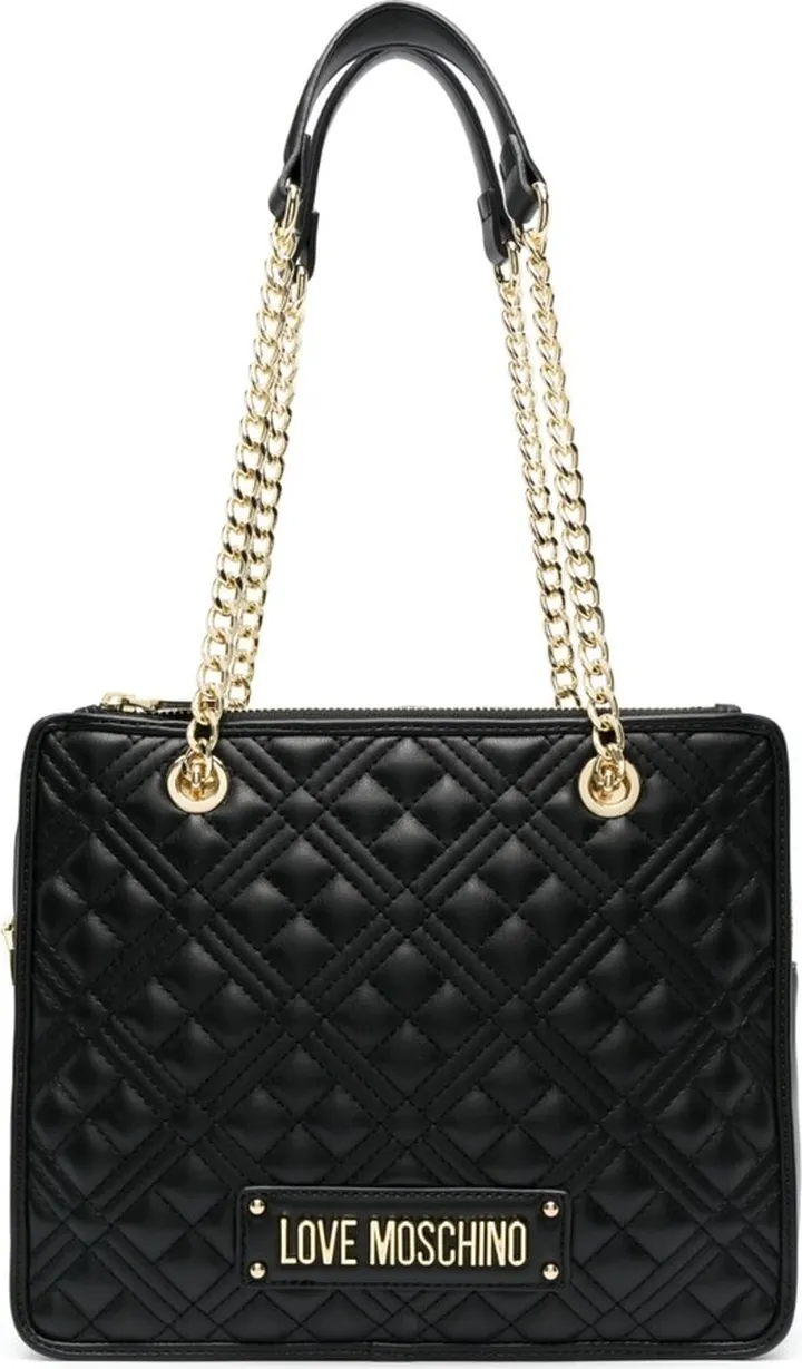 Logo-Plaque Quilted Shoulder Bag
