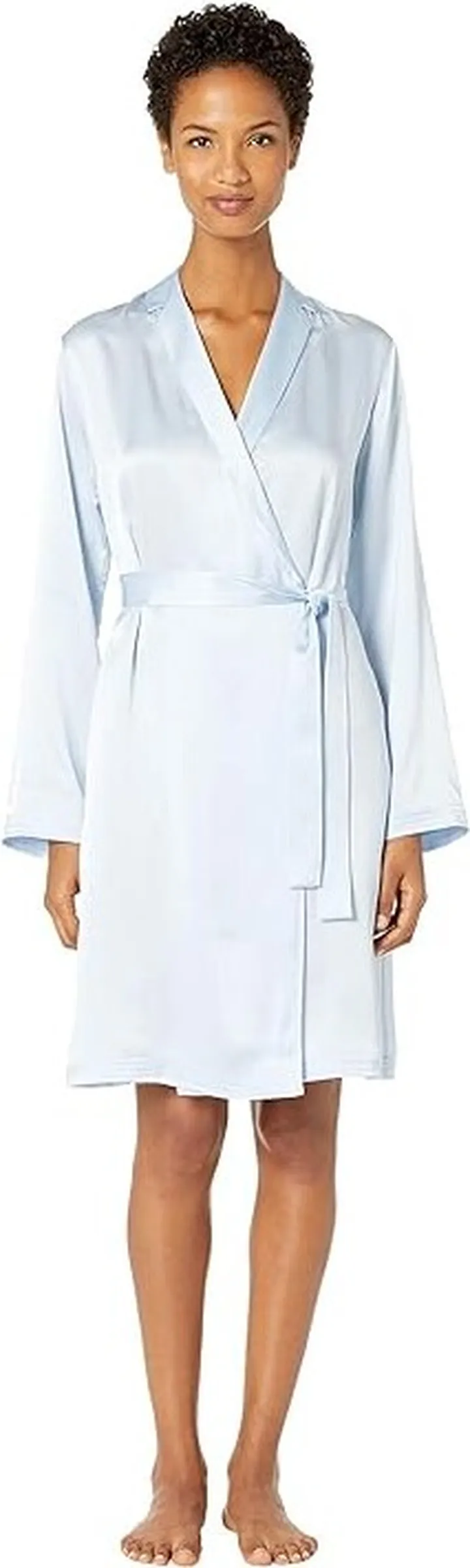 La Perla Silk Short Robe (Azure) Women's Robe
