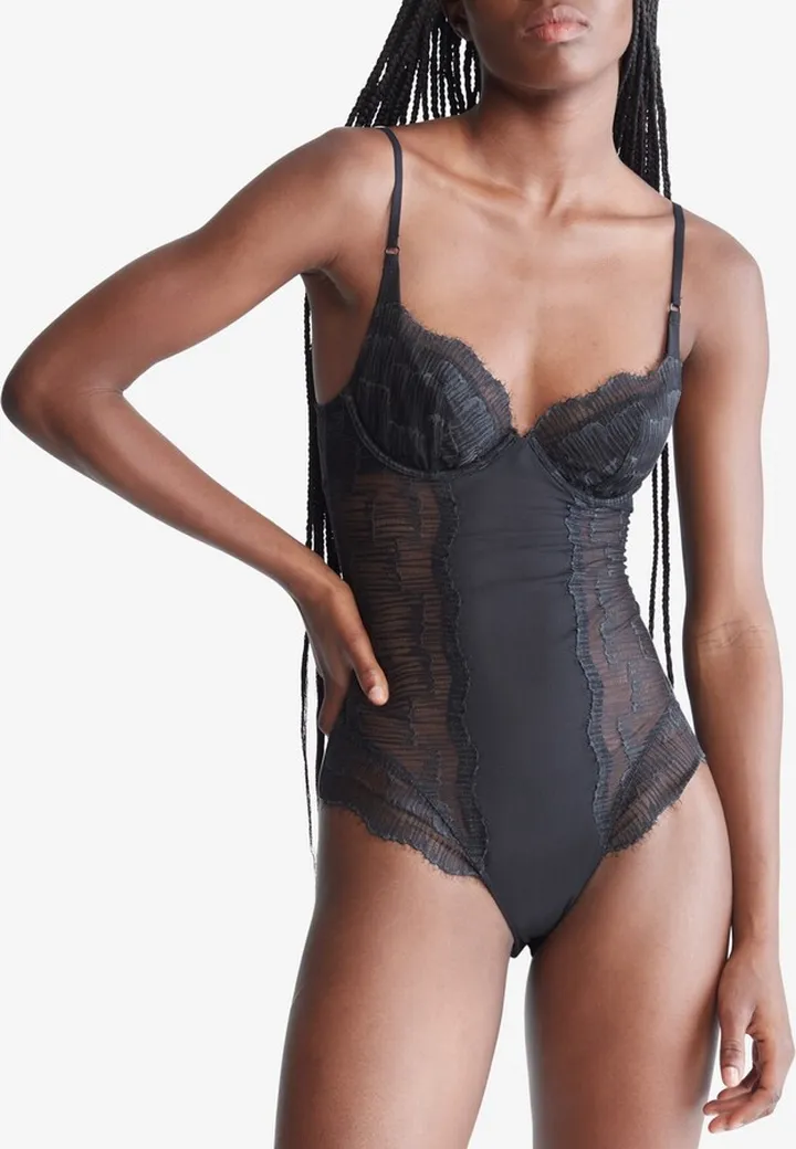Calvin Klein Women's Linear Lace Bodysuit QF6957