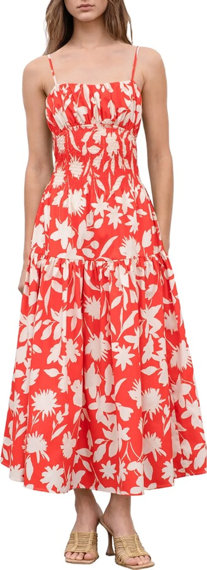 Floral Tiered Midi Dress