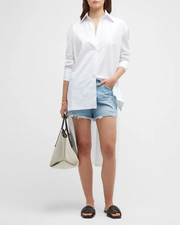 Hi-Low Oversized Boyfriend Shirt