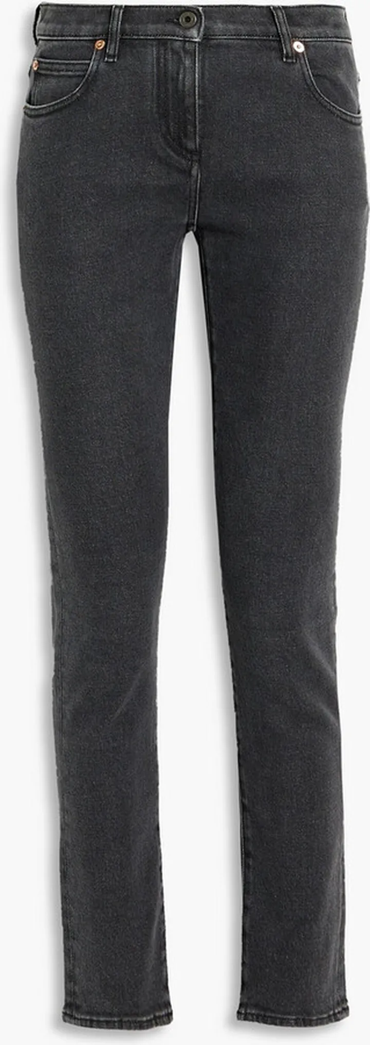 Cropped low-rise skinny jeans