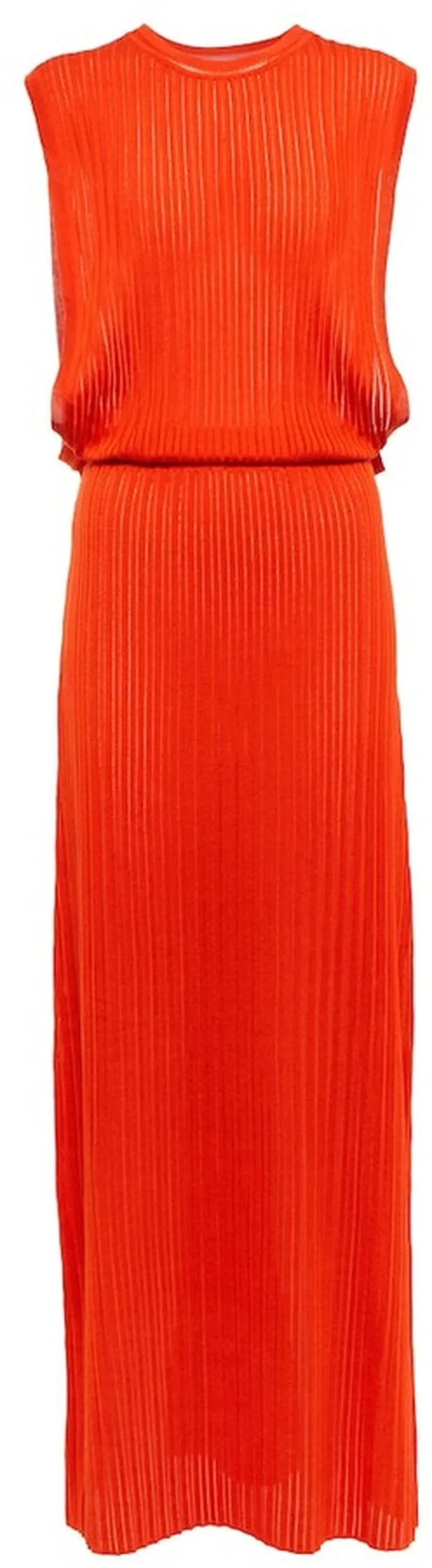 Silk and linen striped maxi dress