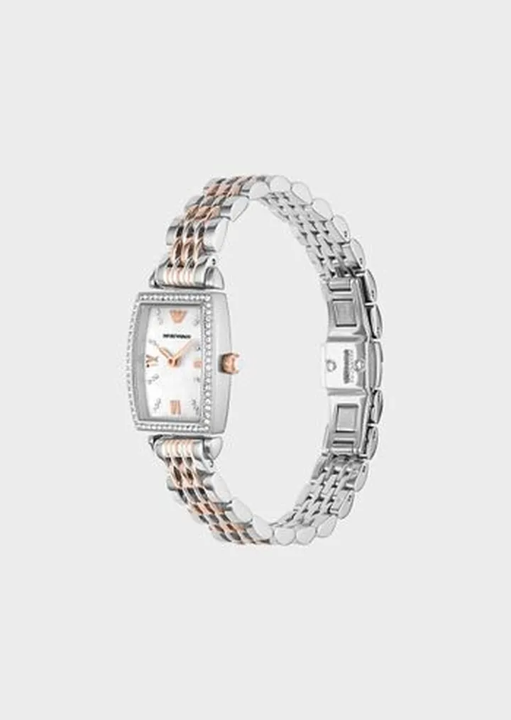 Two-Hand Two-Tone Stainless Steel Watch