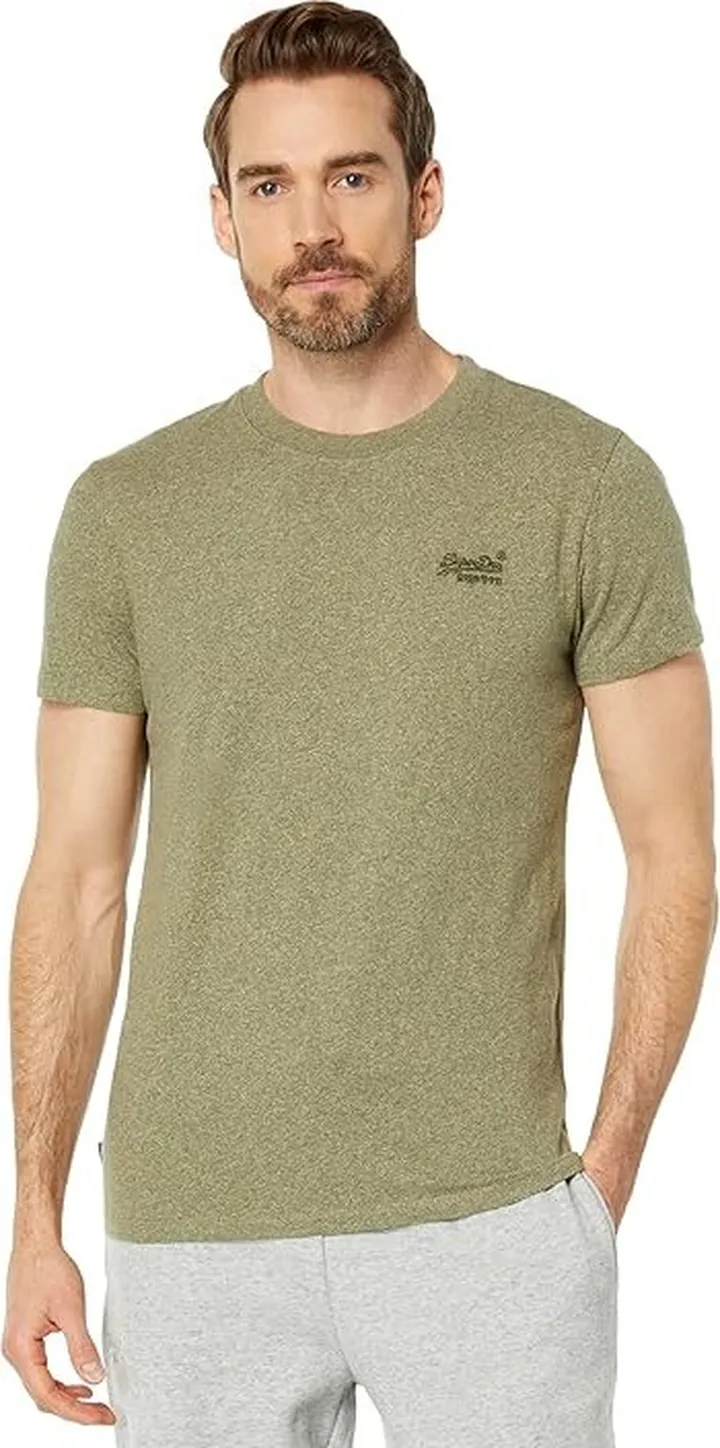 Superdry Essential Logo T-Shirt (Hushed Olive Grit) Men's Clothing
