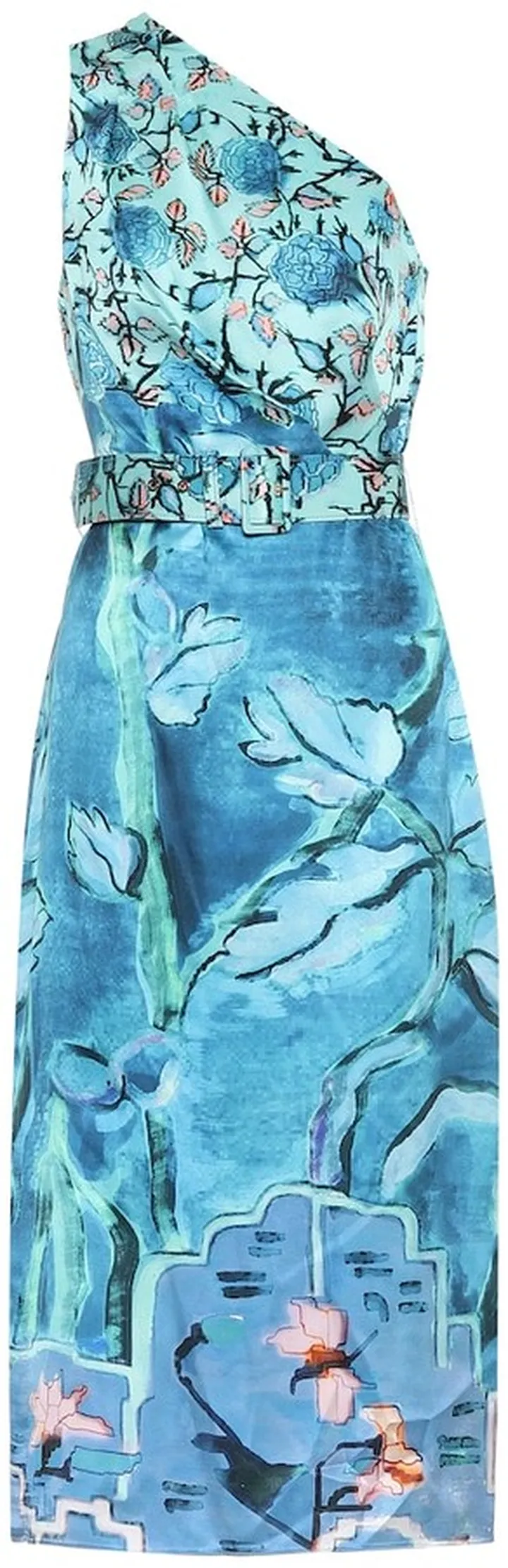 Printed silk dress