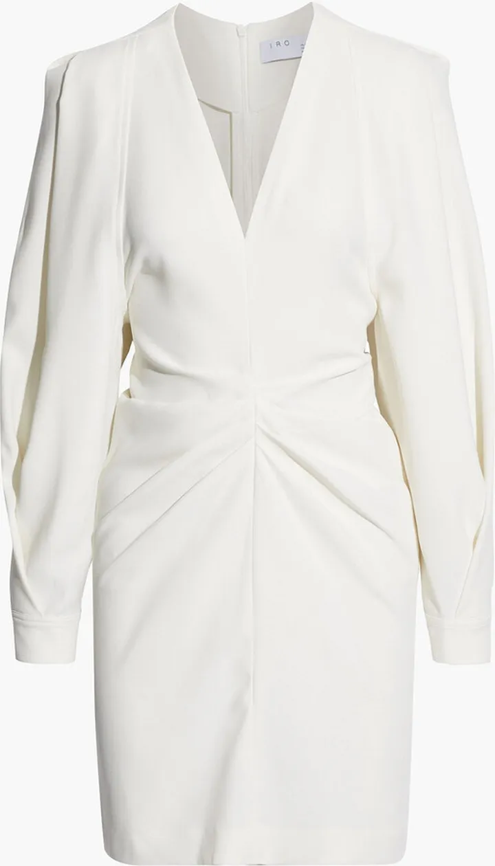 Jaden ruched crepe mini dress